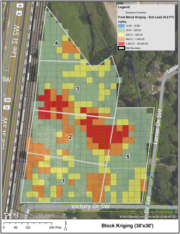 Lead Contamination in Soil (ArcGIS)